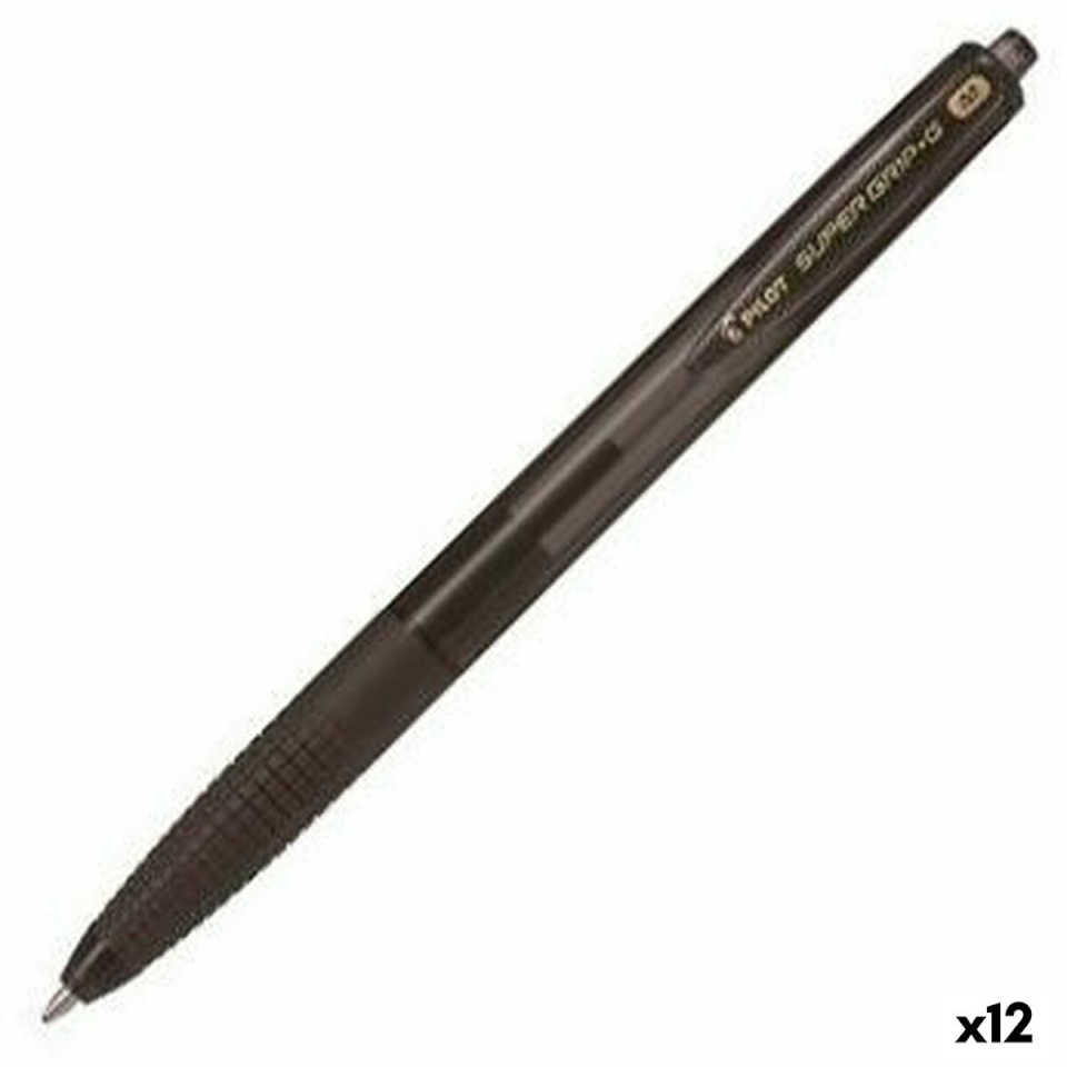 Pilot pastapliiats Supergrip G must 0,4 mm 1 mm 12tk