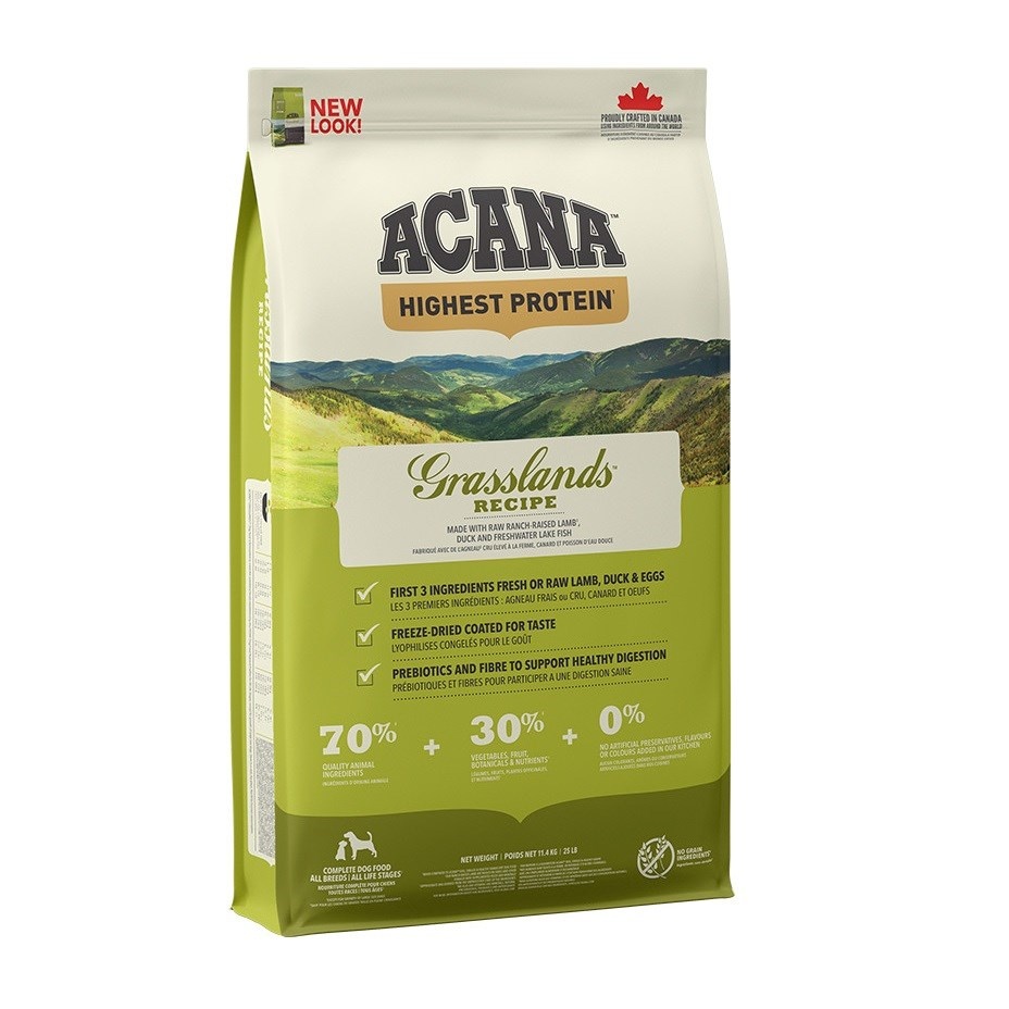 Acana kuivtoit koerale Highest Protein Grasslands Dog, 11,4kg