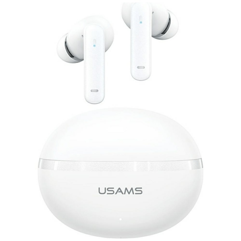 USAMS kõrvaklapid Bluetooth headphones TWS E02 ANC+ENC valge