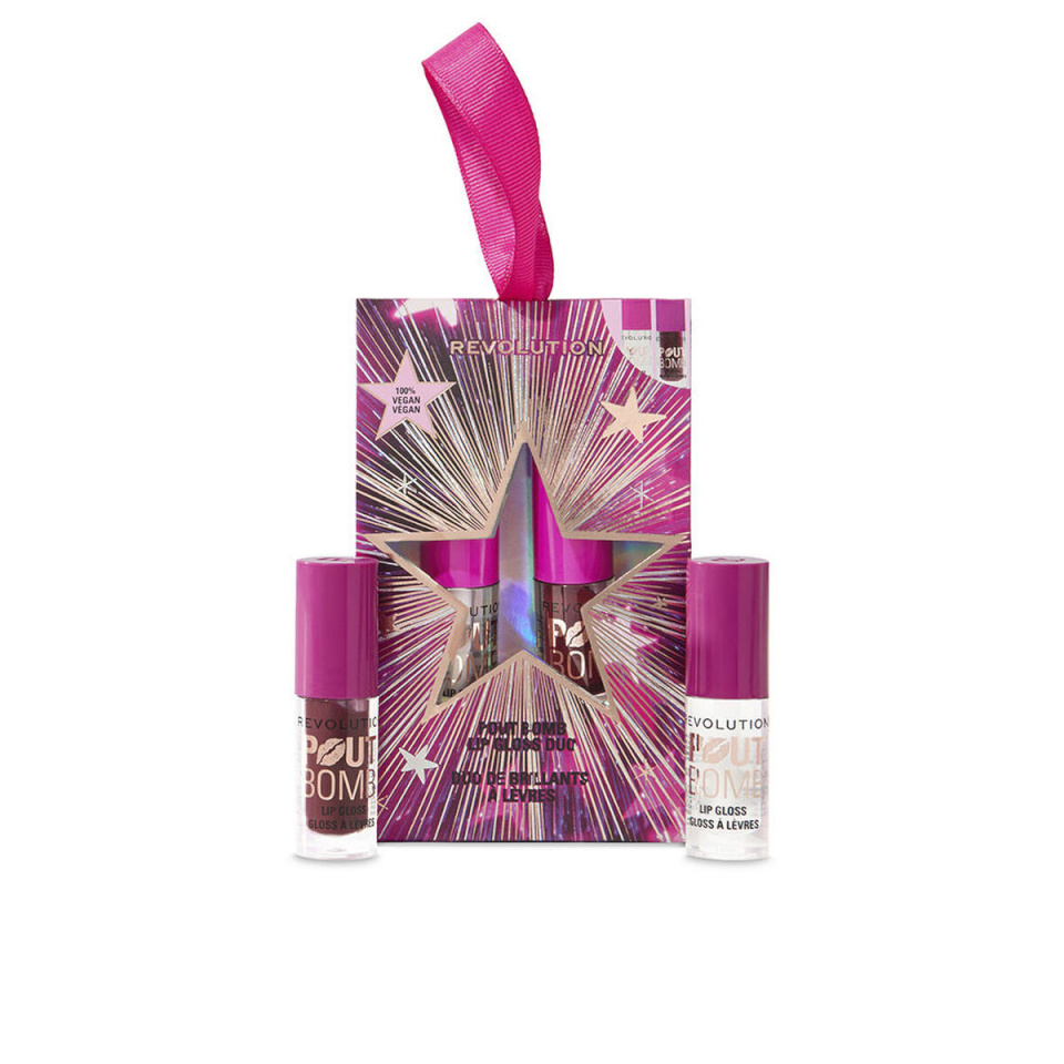 Revolution Make Up huulevärv POUT BOMB Nude Pink Glaze Clear 2tk
