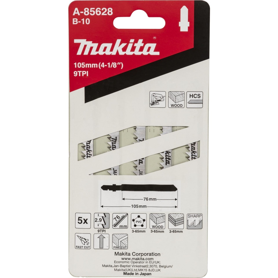 Makita tikksae tera A-85628 Jigsaw Blade B-10