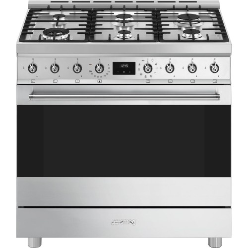 Smeg gaasipliit C9GMX2 Classic, elektriahi, aurupuhastus, 90 cm, roostevaba teras