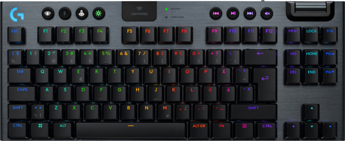 Logitechi mänguklaviatuur G915xLIGHTSPEED TKL madala profiiliga Tactile must