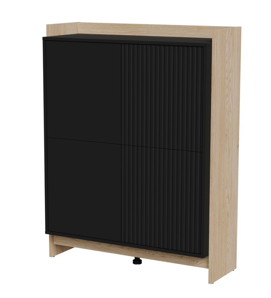 Cama Meble puhvetkapp PORTO chest of drawers 100x38x130 oak/must