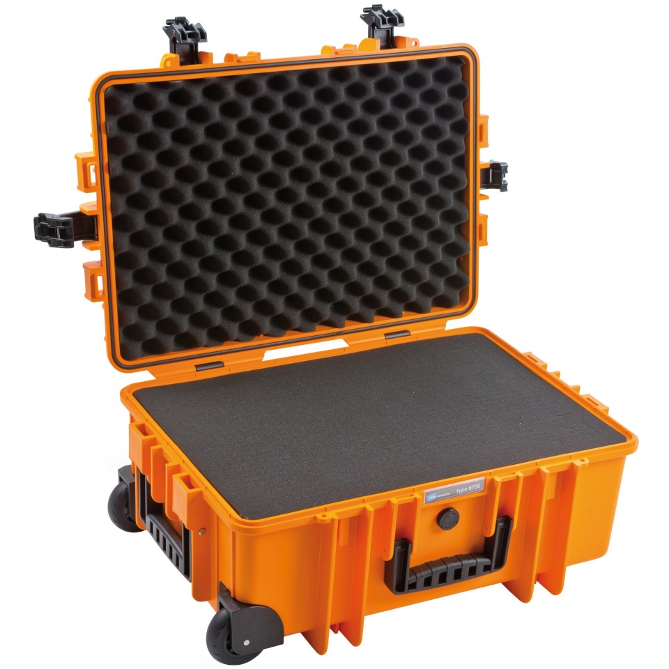 B&W kohver Outdoor Case 6700 with Pre-Cut Foam (SI) oranž