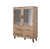 Cama Meble vitriinkapp display cabinet LOTTA 2D4D wotan oak + mat must