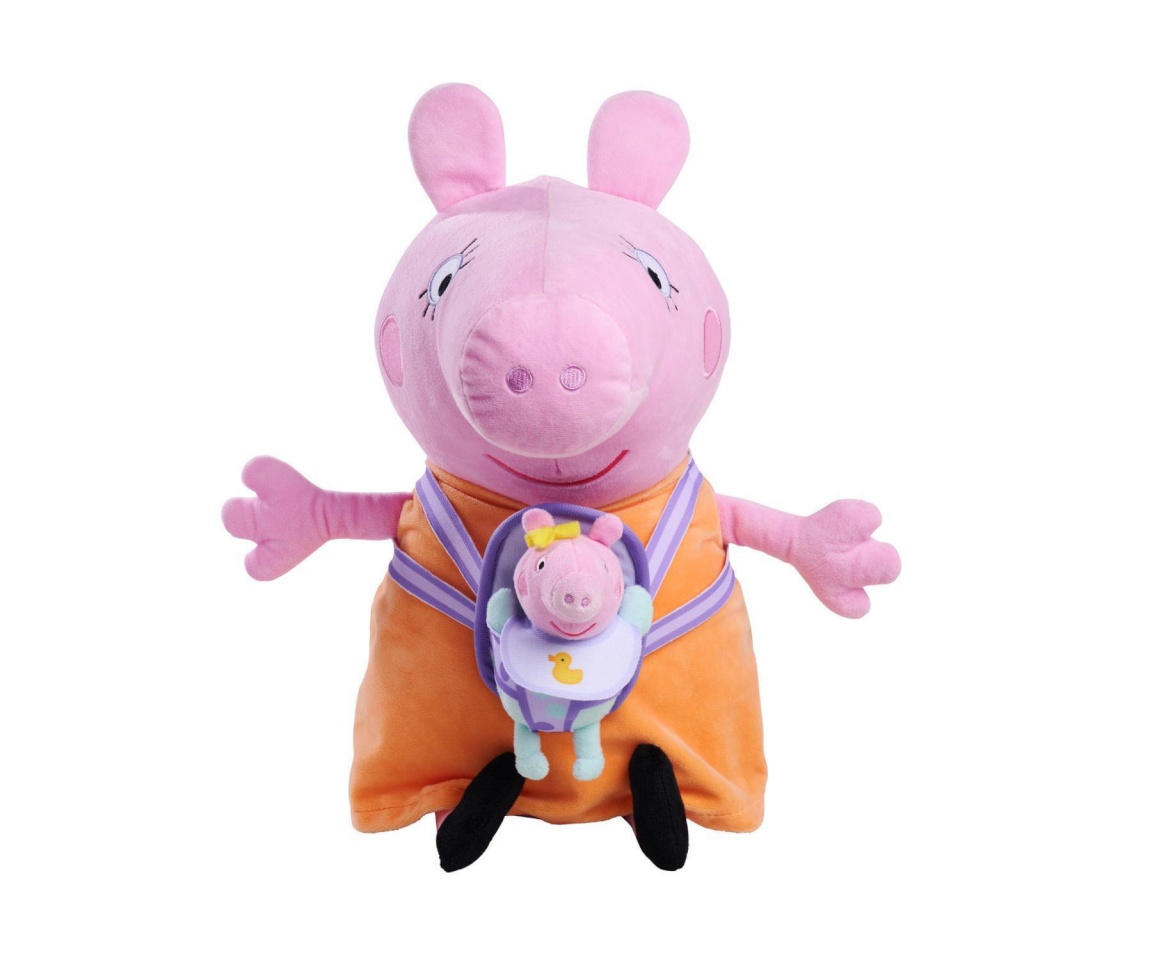 Peppa Pig pehme mänguasi Ema Siga ja Evie 33cm