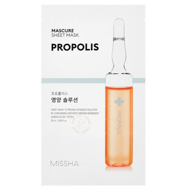 Missha näomask Mascure Sheet Mask Propolis 28ml, unisex
