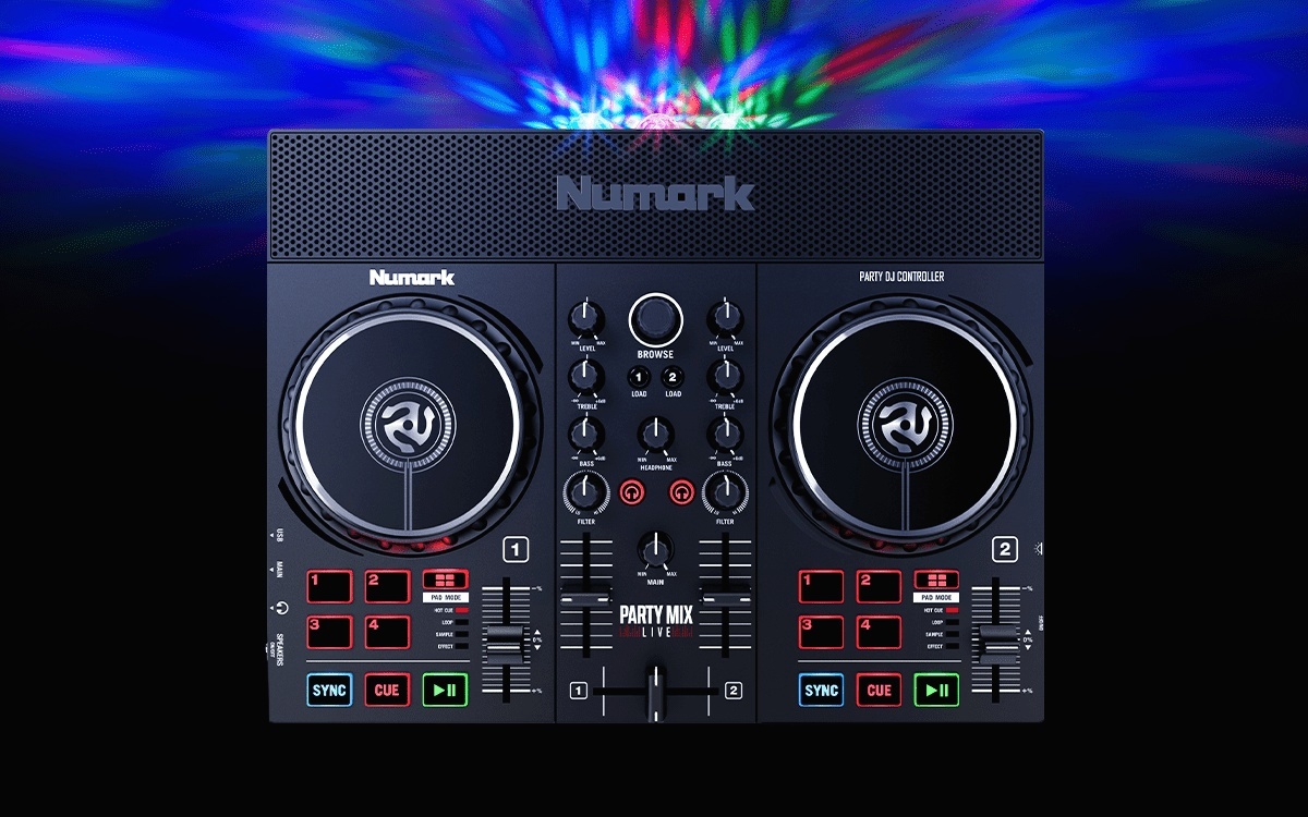Numark DJ kontroller Party Mix Live + HF175 kõrvaklapid