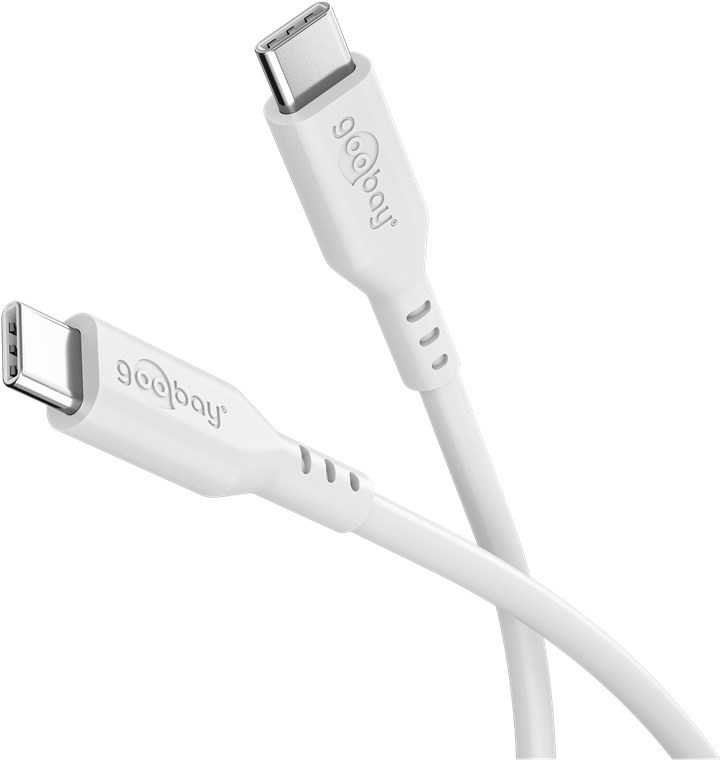 Goobay USB-C Silicone Cable, 1.5 m, valge |