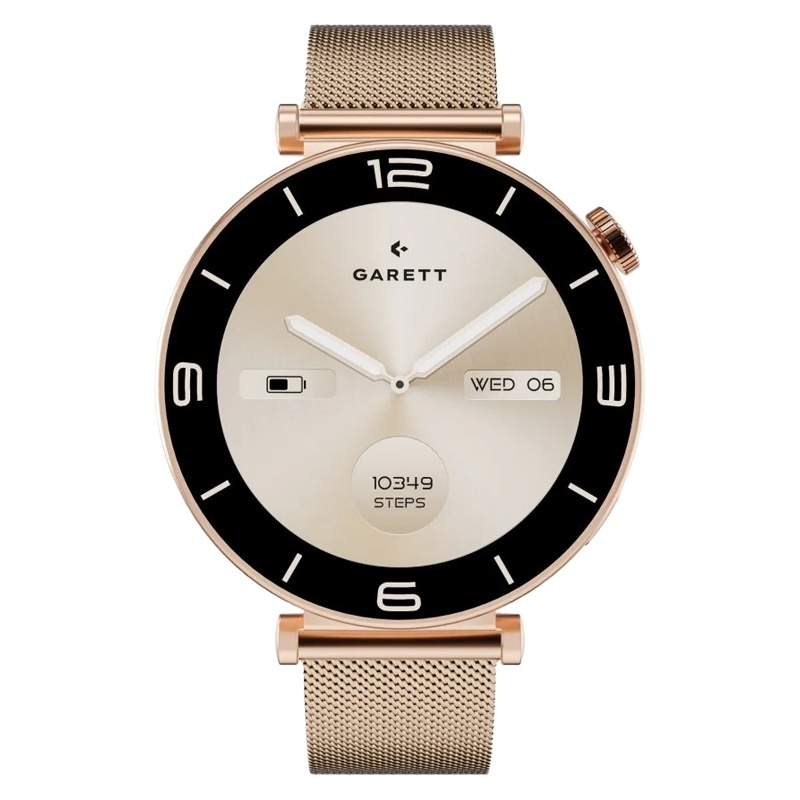 Garett Rose Smartwatch kuldne Mesh steel