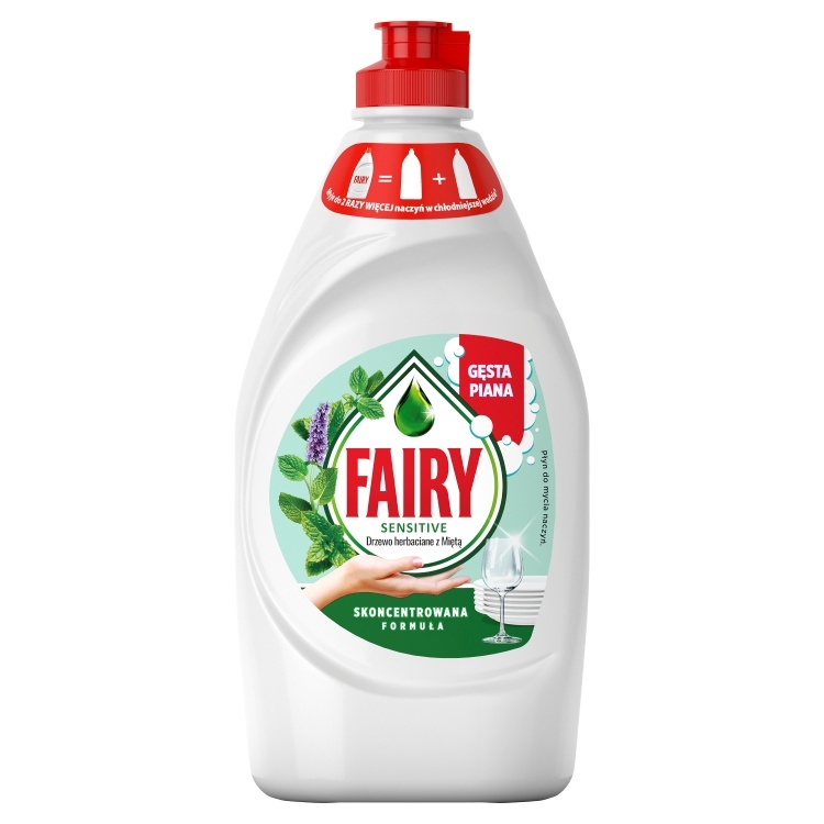 Fairy nõudepesuvedelik Sensitive Tea Tree & Mint, 450ml