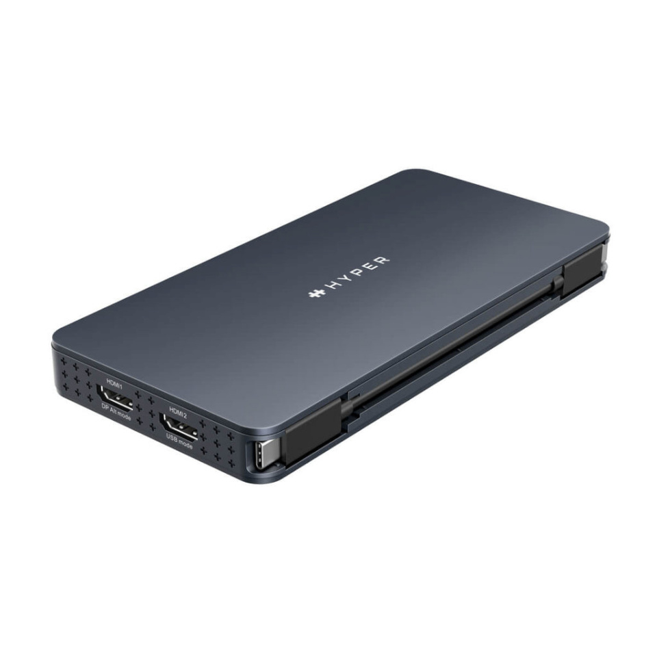 Hyper dokkimisalus Hyper HyperDrive Universal Silicon Motion USB-C 10-in1 Dual HDMI Docking Station - hall - B2B only