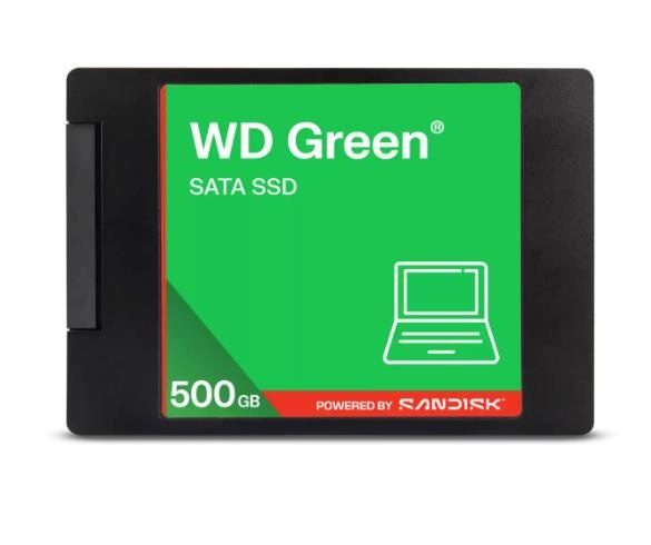 Western Digital kõvaketas SSD roheline 500GB 3d Nand read Speed 545 Mbytes/sec 2,5" mtbf 2000000 Hours wds500g5g0a