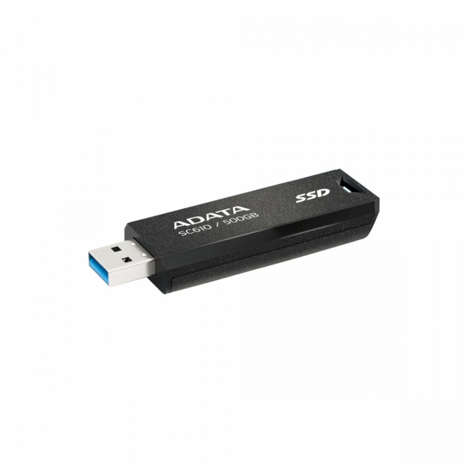 ADATA kõvaketas SSD External SC610 500G USB3.2A Gen2 must