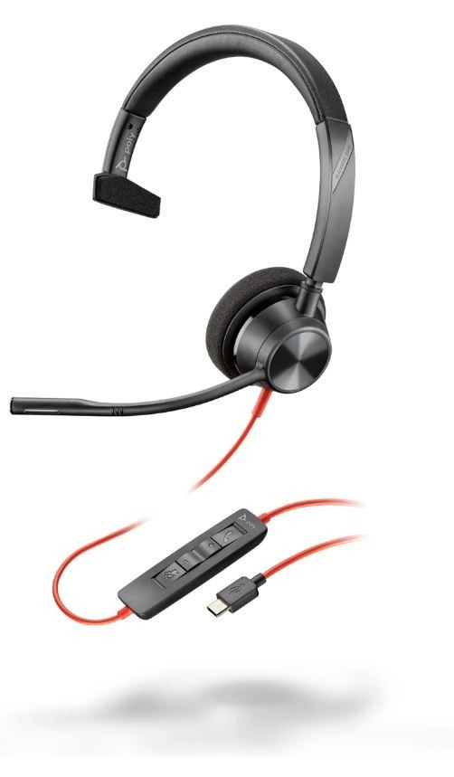 POLY kõrvaklapid Blackwire 3310 Mono USB-C/A Headset 8X215A