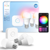 Philips nutivalgusti Hue Essential Starter Kit, A60 + Hue Bridge, Full Color, E27, 3tk, valge
