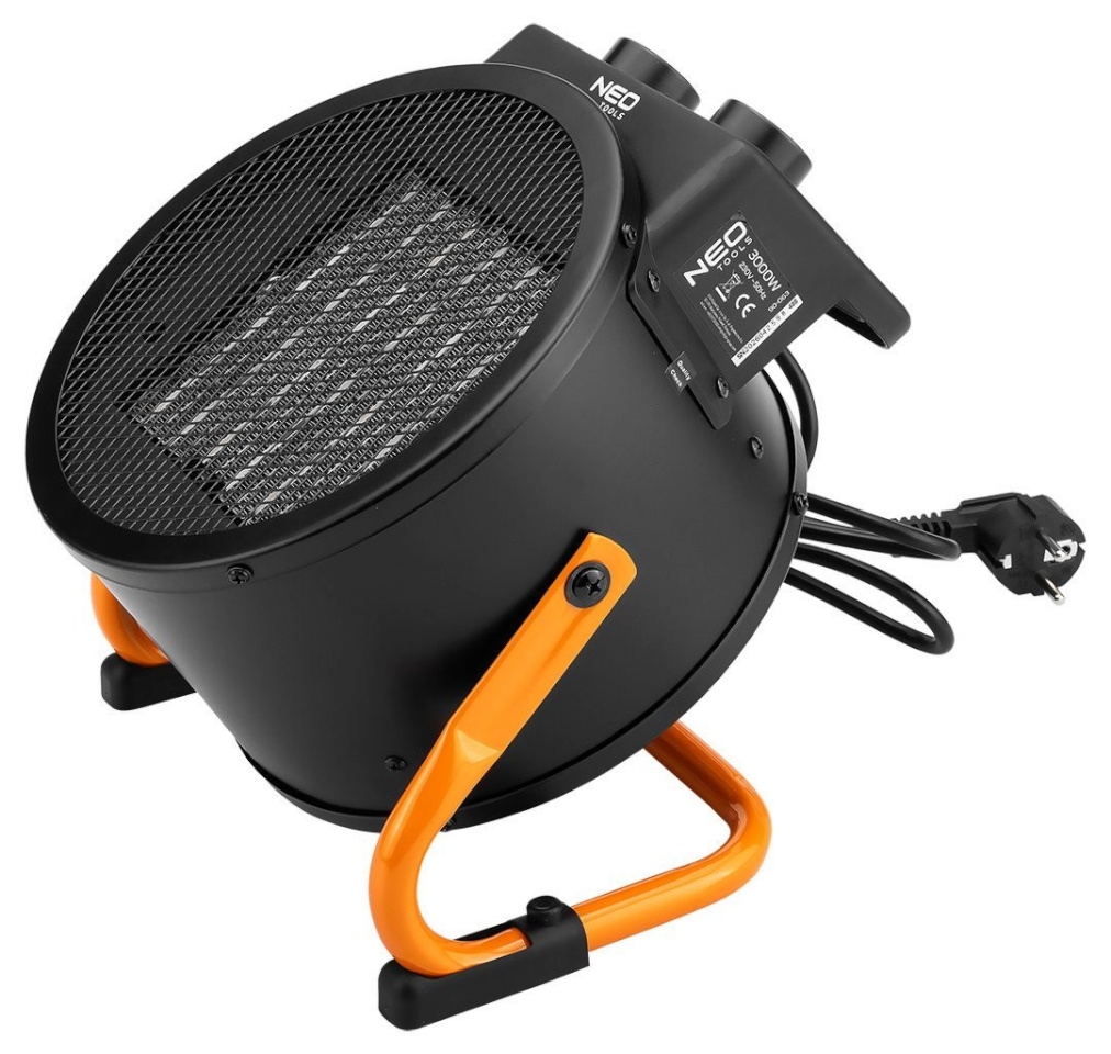 NEO TOOLS Electric Ceramic PTC Fan Heater 90-063 3 kW, must/oranž