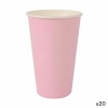 Algon klaaside komplekt Ühekordne Papp roosa 10tk 330ml (20tk)