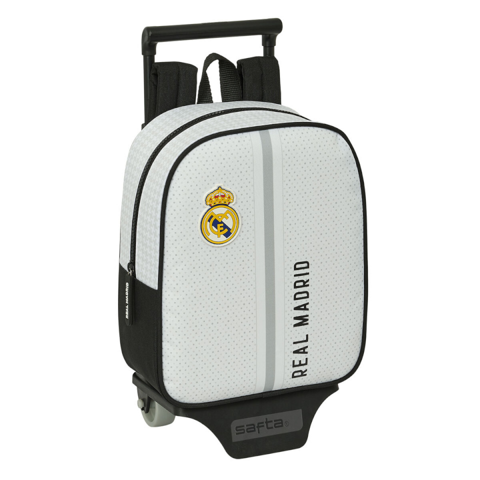 Real Madrid C.F. ratastega koolikott valge hall 22x27x10cm