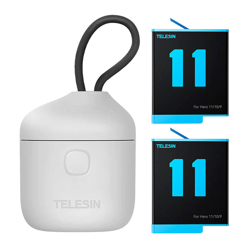 Telesin 3-slot waterproof charger Allin box + 2 batteries for GoPro Hero 12 / 11 / 10 / 9