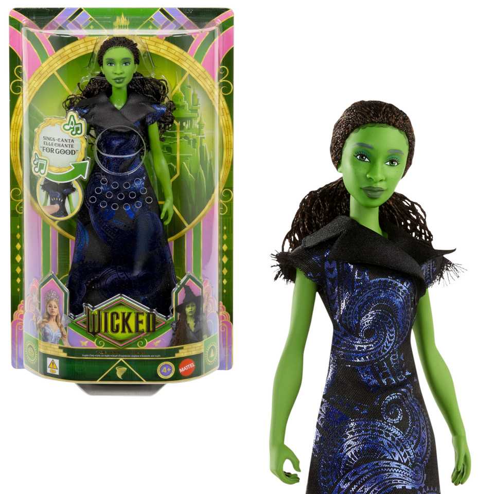 Mattel Wicked: For Good Singende Elphaba-Modepuppe