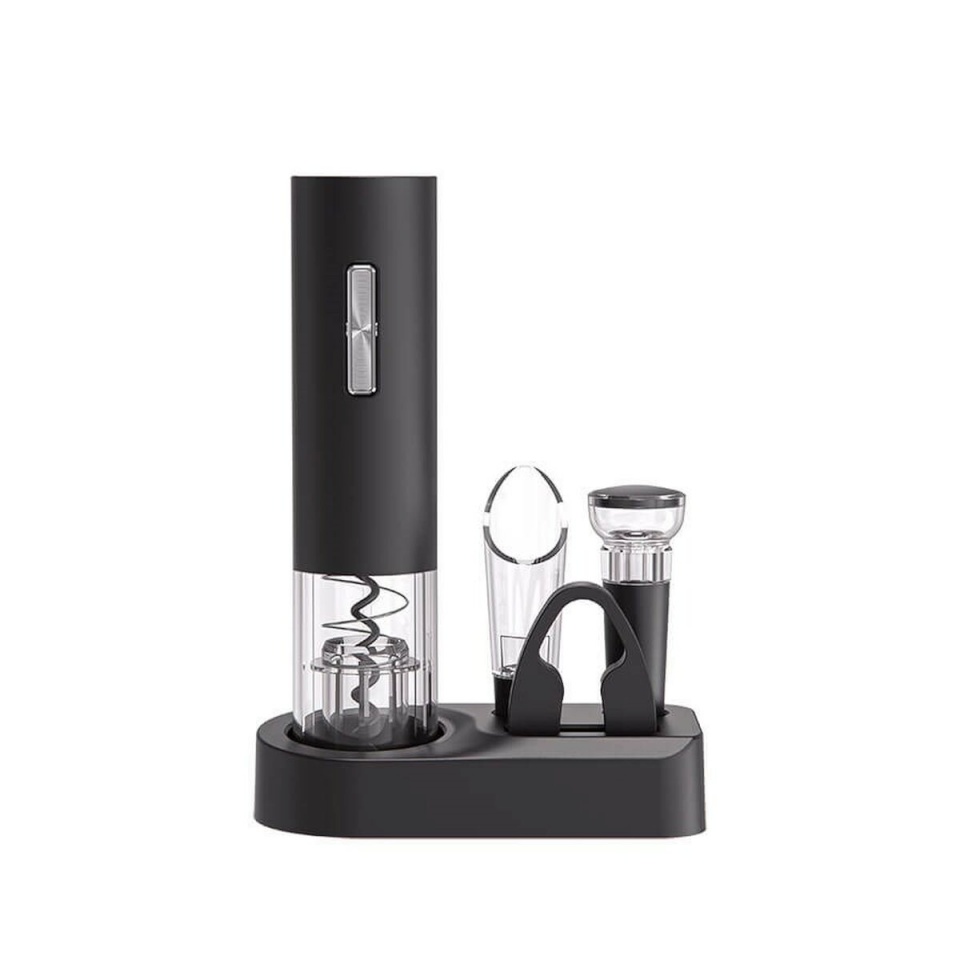 Feel Maestro elektriline veiniavaja komplekt MR-1623 Rechargeable Electric Wine Opener Set, must