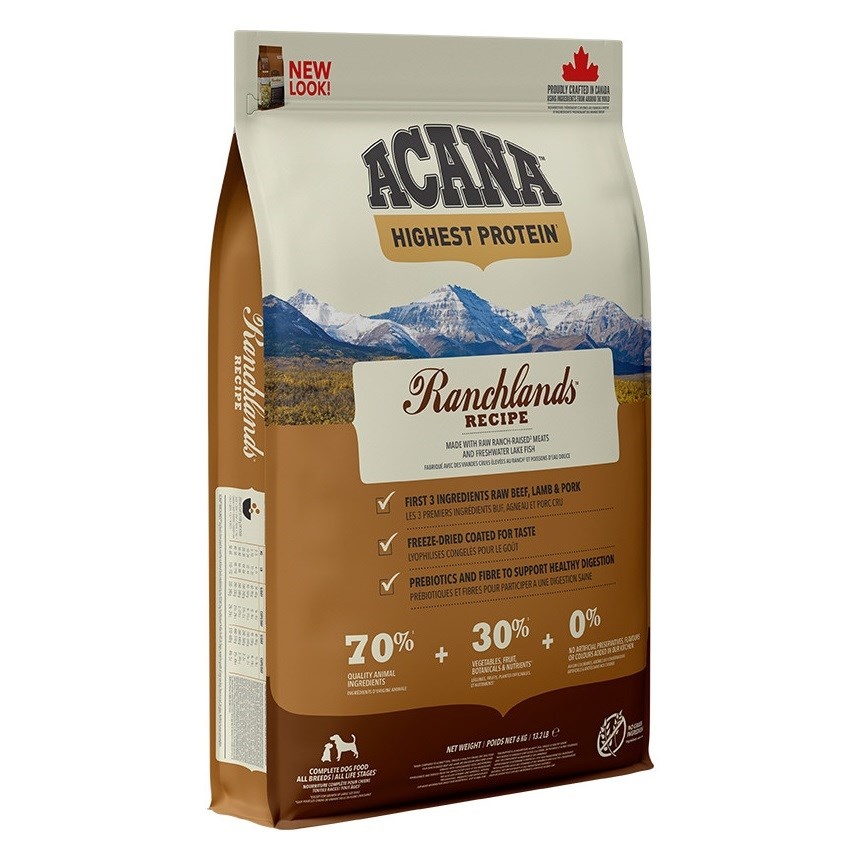 Acana kuivtoit koerale Highest Protein Ranchlands Dog, 6kg