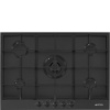 SMEG pliidiplaat PX375MB Classic, 5 x gaas, 72,5cm, matt must