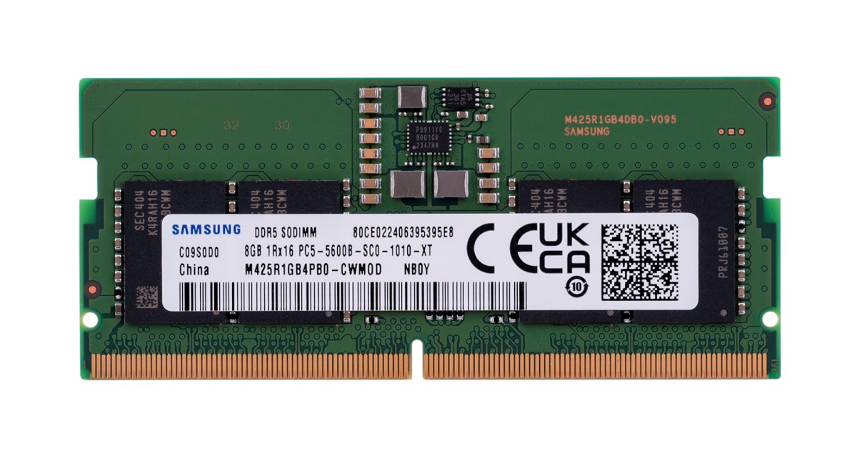Samsung Semiconductor mälu Samsung SO-DIMM 8GB DDR5 1Rx16 5600MHz PC5-44800 M425R1GB4PB0-CWM