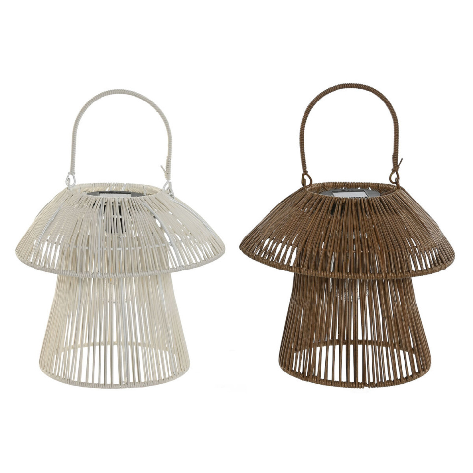 Home ESPRIT välisvalgusti valge pruun 31x31x30 cm (2tk)