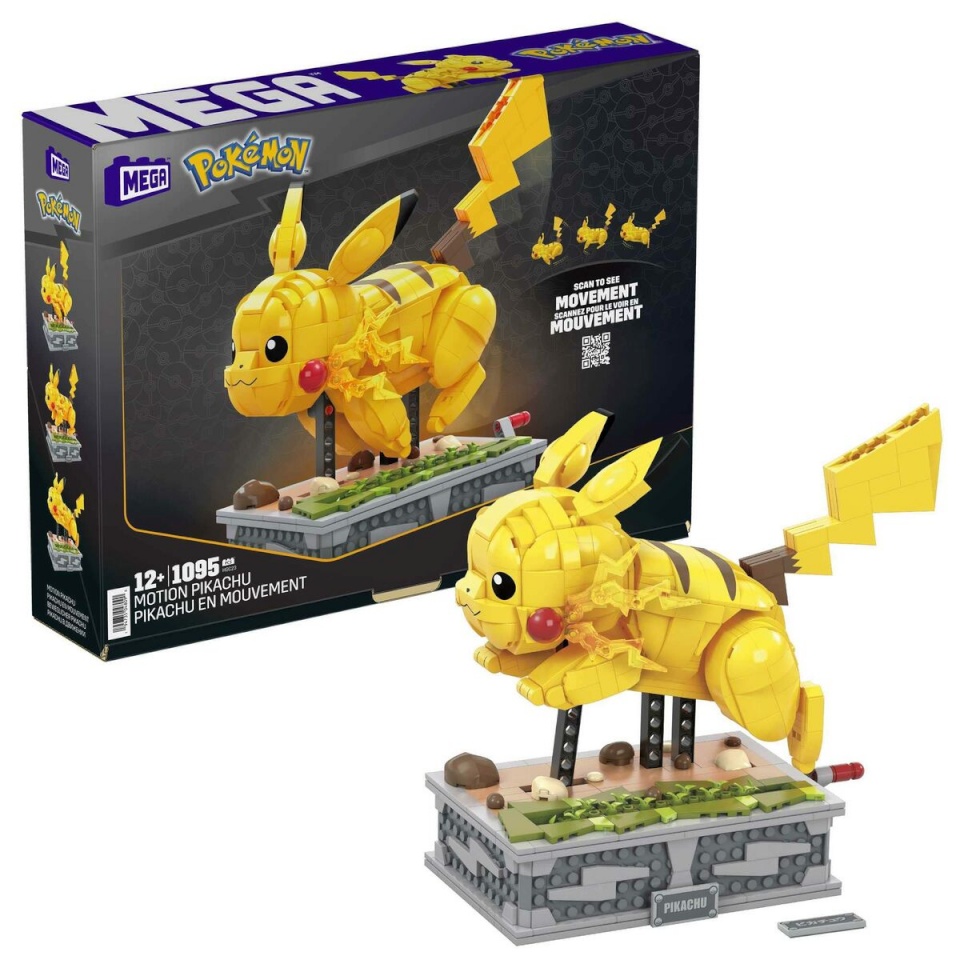 Pokémon Ehituskomplekt Mega Construx - Motion Pikachu 1095-osaline