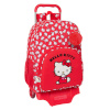 Hello Kitty ratastega koolikott Iconic valge punane 33x42x14cm