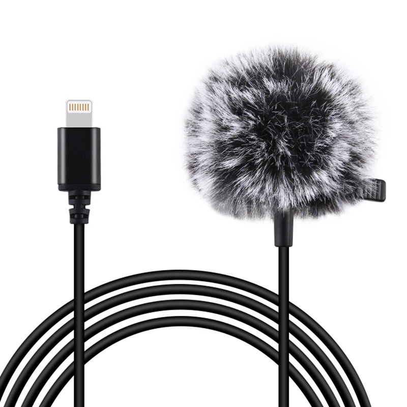 Puluz Jack tie microphone with clip PU426 1.5m 3.5mm Lightning