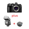 OM System OM-1 II korpus ja Godox iT32 välklamp ning Godox X5 O välgupäästik