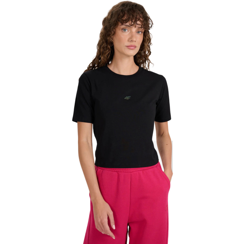 4F T-särk naistele F2971 sügav must 4FWAW25TTSHF2971 20S suurus XL