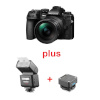 OM System OM-1 II korpus koos 12-40mm PRO II objektiivi, Godox iT32 välklambi ja X5 O välklambi päästikuga