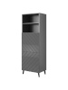 Cama Meble vitriinkapp Cabinet ABETO 60x40x176,5cm graphite/glossy graphite