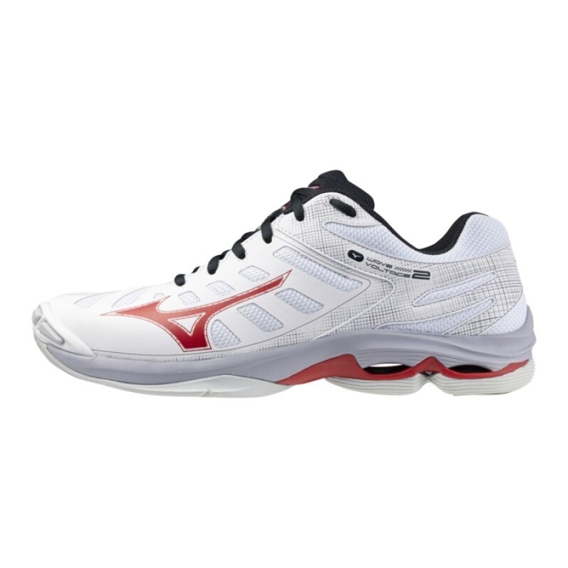 Mizuno võrkpallijalatsid WAVE VOLTAGE 2 valge/tumesinine - suurus 46.5