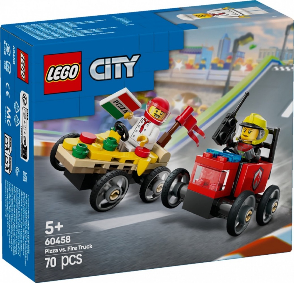 LEGO klotsid 60458 City Pizzalieferwagen vs. Löschauto