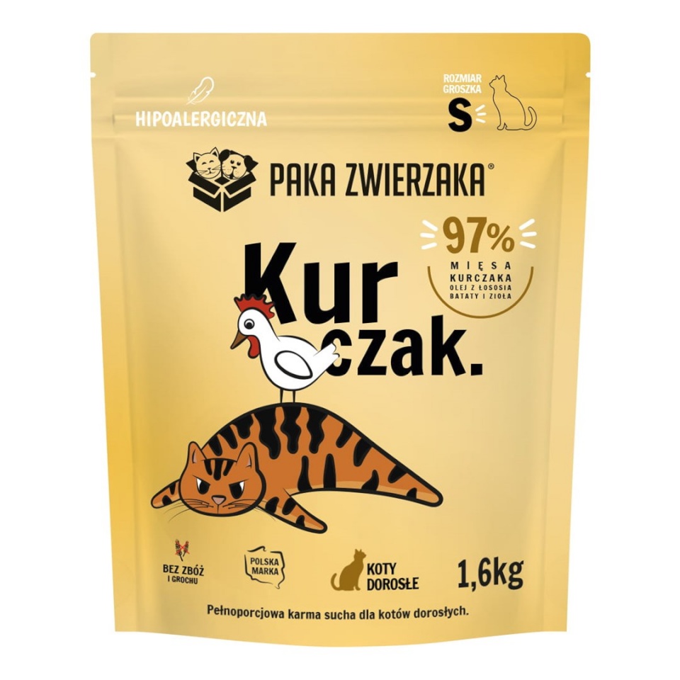 Paka Zwierzaka kuivtoit kassile Chicken S, 1,6kg