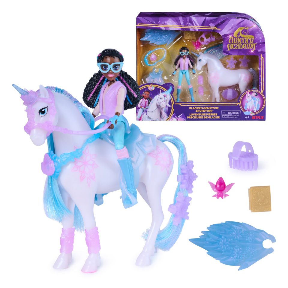 Spin Master mängufiguur Unicorn Academy - Glacier's Gemstone-Abenteuer with Layla (with 13 Accessories)