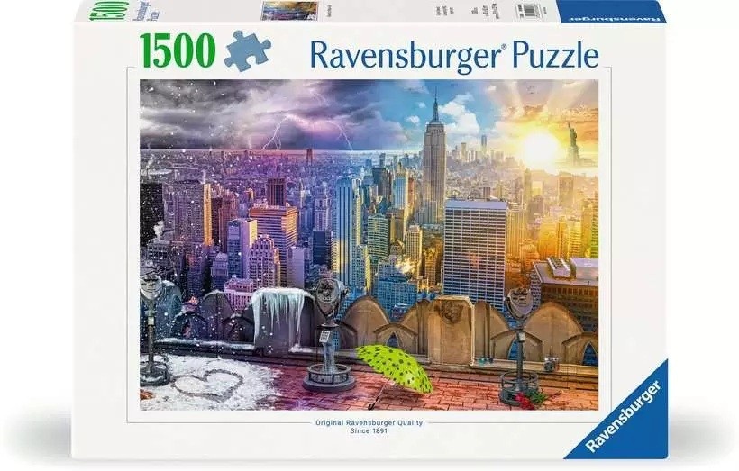 Ravensburger pusle 1500-osaline New York Summer and Winter