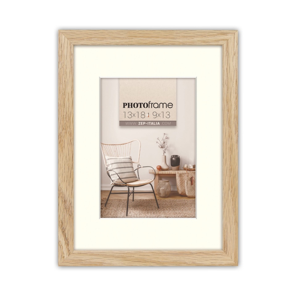 Zep pildiraam Malmo natural 20x20/30x30 Holz mit Passepartout V4530N