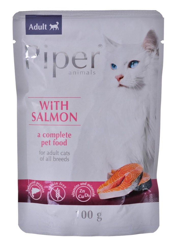 Dolina Noteci kassitoit Piper with Salmon, 100g