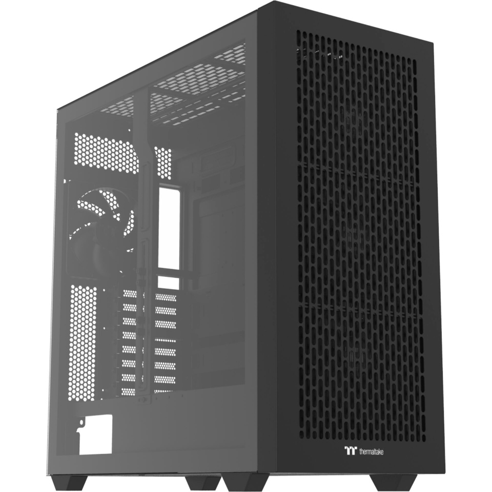 Thermaltake korpus AX500 (must, Tempered Glass)