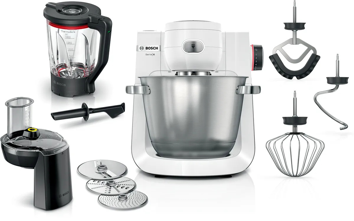 Bosch köögikombain MUMS6EW22 Serie 6 Food Processor, 1600W, 5,5L, valge