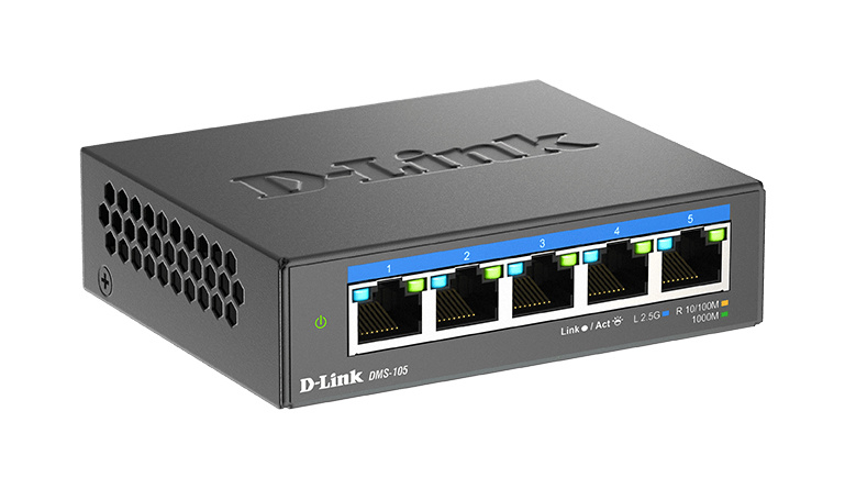 D-Link switch DMS-105/E 5-Port 2.5G Multi-Gigabit Desktop |