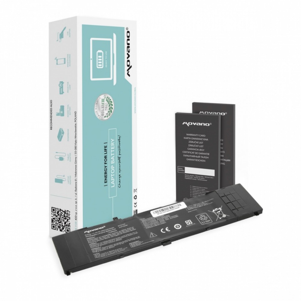 Movano sülearvuti aku B31N1535 for ASUS Zenbook UX310UA UX410UA - 3900 mAh (44 Wh)