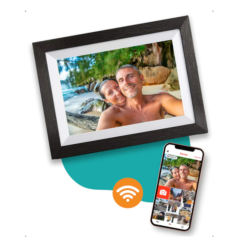 Pora digitaalne pildiraam Pora 8" WF-805T-BL Holz must